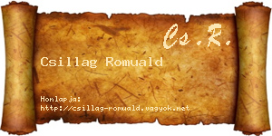 Csillag Romuald névjegykártya